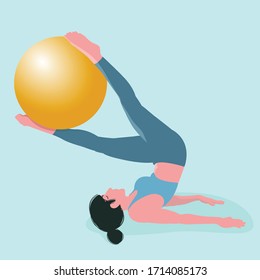 Graphic vector of yoga pose, concept of coronavirus covid 19, epidemics found around the world.