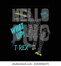 Graphic voter dinosaurs for t-shirt kids 