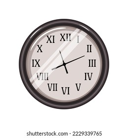 graphic wall clock cartoon. graphic wall clock sign. isolated symbol vector illustration