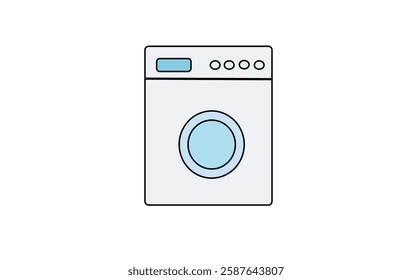 A graphic washing machine is a digitally illustrated or rendered representation of a washing machine, often used in design, branding, games, or animations. Depending on the style.