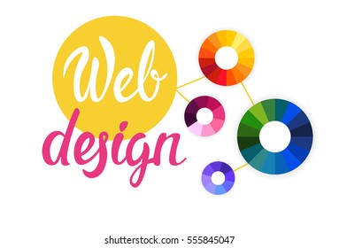 Graphic Web Design Creative Banner Flat Vector Illustration