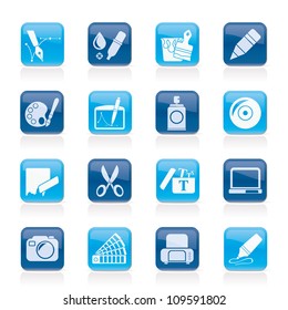 Graphic and web design icons - vector icon set