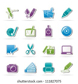 Graphic and web design icons - vector icon set