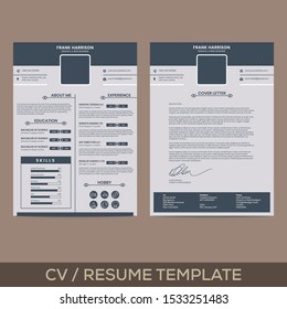 Graphic and WEB Designer Two Page Resume Template