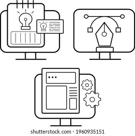 Graphic Web Indentity Design Icons 