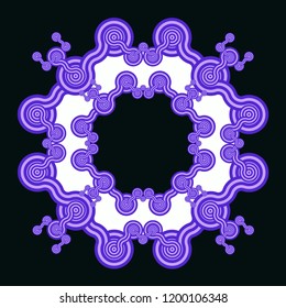 graphic wheels hexagonal frame in black purple blue