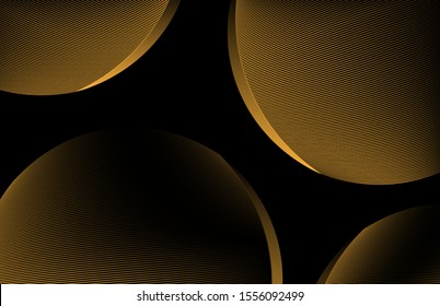 graphic wired bubbles background in gold black shades