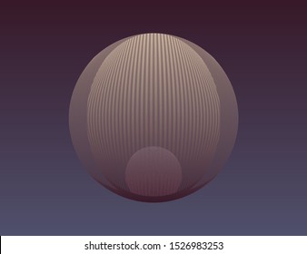 graphic wired bubbles system in night brown shades