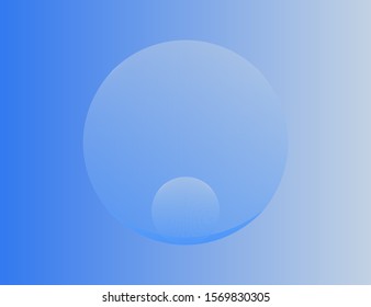 graphic wired spheres system in soft blue shades