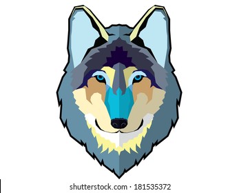  Graphic wolf head isolated