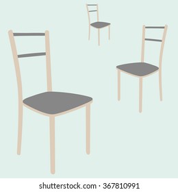 Graphic wooden chairs