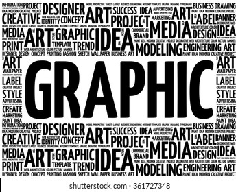 GRAPHIC word cloud, creative business concept background
