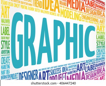 GRAPHIC word cloud, creative business concept background