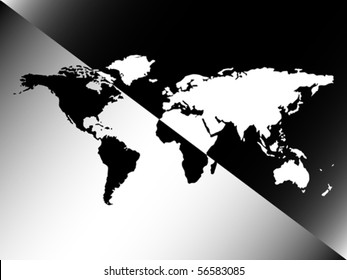 graphic world map design, abstract vector art illustration