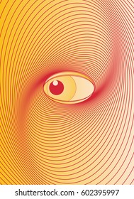 graphic yellow eye poster