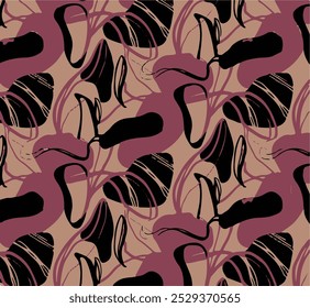 Graphical abstract vector illustration. abstract contemporary seamless pattern. Hand drawn unique print.