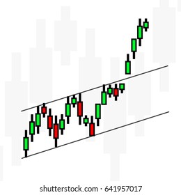 Graphical analysis of financial markets. Vector background