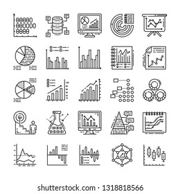 Graphical Analysis Line Icons Pack 