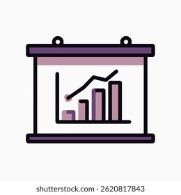 Graphical chart displays positive trend onstage