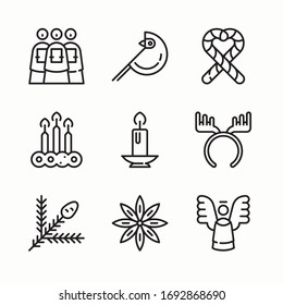 Graphical Christmas tree set, Collection linear style
