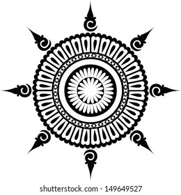 Graphical circular ornament