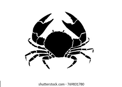 Graphical crab isolated on white background,vector illustration