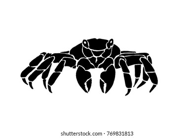Graphical crab isolated on white background,vector illustration