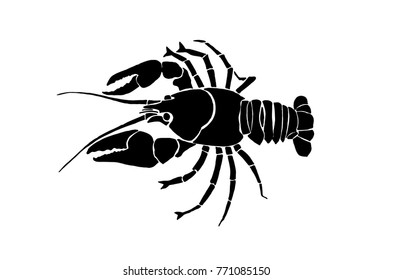 Graphical crab isolated on white background,vector illustration