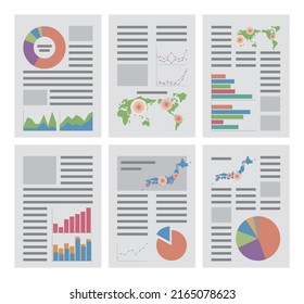 Graphical data of Japan for dummies Vector illustration