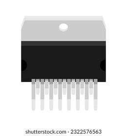 A graphical depiction of the L293 Full Bridge Driver, a specialized integrated circuit used for controlling the direction and speed of DC motors