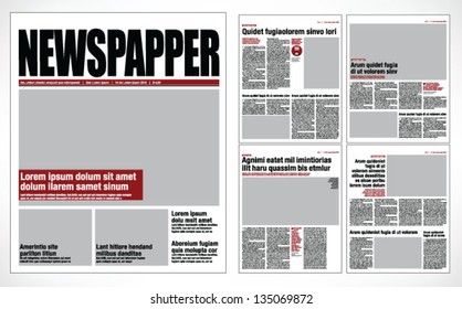 Graphical design newspaper template