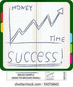 graphical diagram chart illustrated success in business
