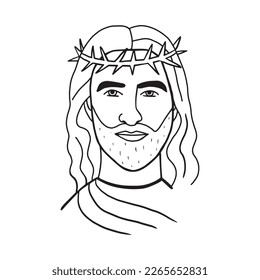 Graphical face of Jesus .Face of Jesus