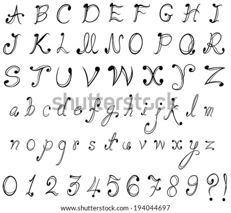 graphical font numerical numbers stylish typography stock vector number fonts