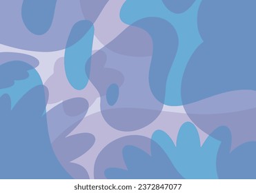 Fondo azul dibujado a mano
