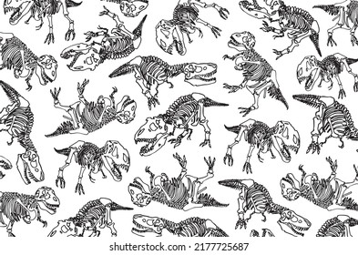 Graphical horizontal cover with dinosaurs on white, vector illustration . Fashion pattern,kids template