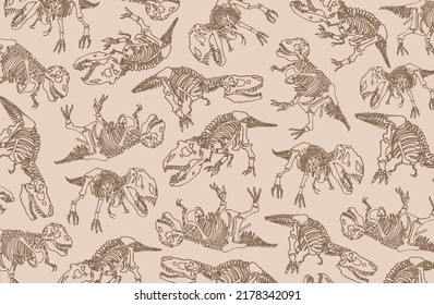 Graphical horizontal vintage cover with dinosaurs, vector illustration . Fashion pattern,kids template