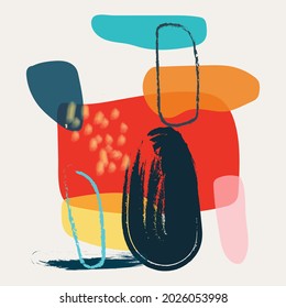 Graphical illustration background of abstract shapes