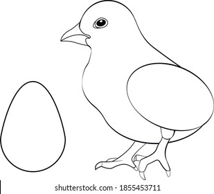 Graphical illustration farm fresh eggs. Vector set of sketch poultry, little chicken, isolated on white background.  Element of simple Chicken icon for websites, mobile app, web design, info graphics