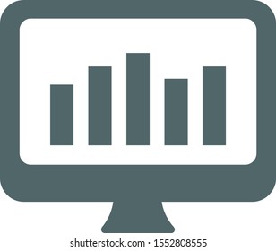 Graphical information icon. Vector illustration