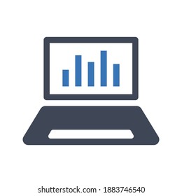 Graphical information icon (vector illustration)