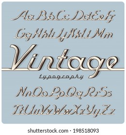 Graphical ink vintage font