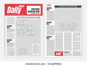 Graphical Layout Newspaper Background Template