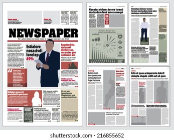 Graphical Layout  Newspaper Template 