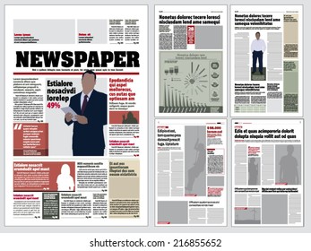 Graphical layout  newspaper template 