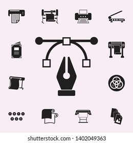 graphical pen sign icon. Print house icons universal set for web and mobile