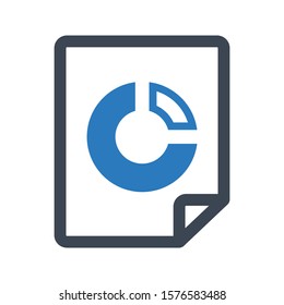 Graphical report clipboard vector icon