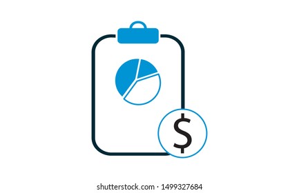
Graphical report icon. Business report concept vector illustration.