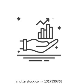 graphical report line icon