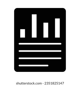 Graphical Report Vector Glyph Icon For Personal And Commercial Use.

